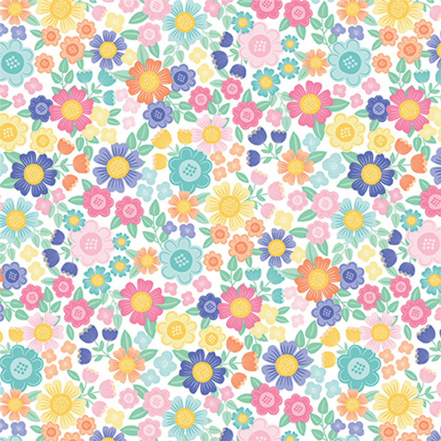 BRIGHT FLORAL - 12x12 Double-Sided Patterned Paper - Echo Park