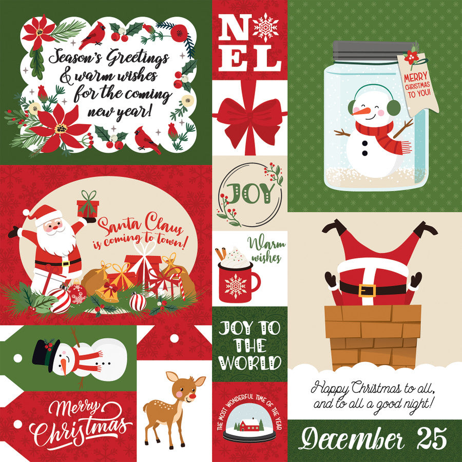 MAGIC OF CHRISTMAS MULTI JOURNALING CARDS - 12x12 Double-Sided Patterned Paper - Echo Park