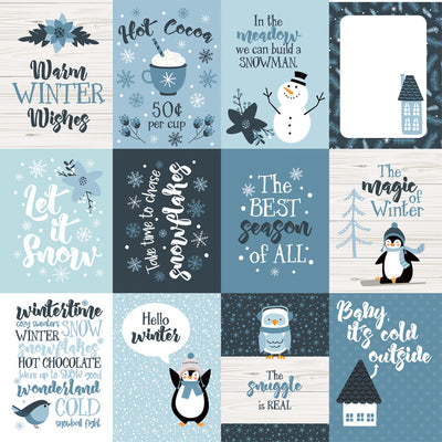MAGIC OF WINTER 3X4 JOURNALING CARDS - 12x12 Double-Sided Patterned Paper - Echo Park