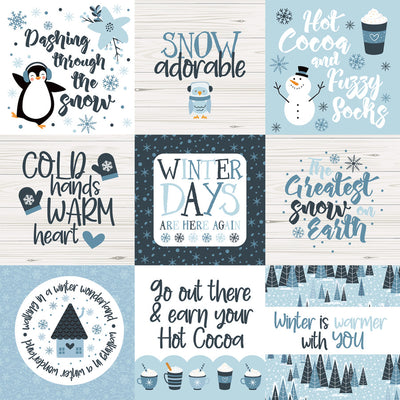 MAGIC OF WINTER 4X4 JOURNALING CARDS - 12x12 Double-Sided Patterned Paper - Echo Park