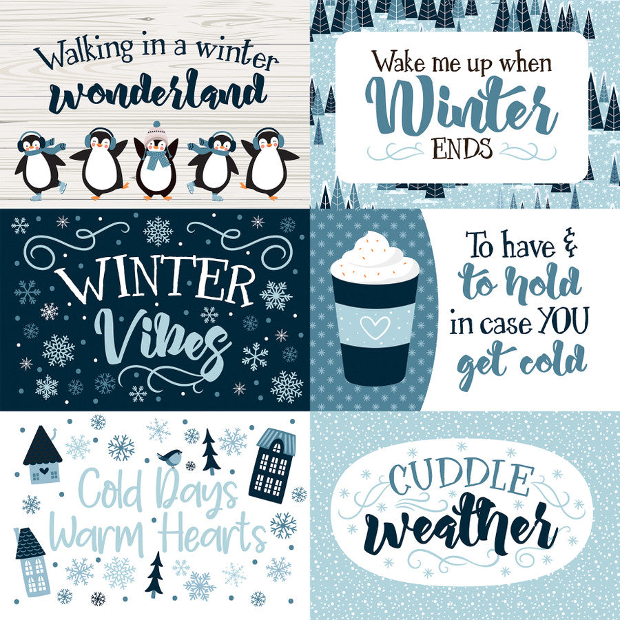 MAGIC OF WINTER 6X4 JOURNALING CARDS - 12x12 Double-Sided Patterned Paper - Echo Park