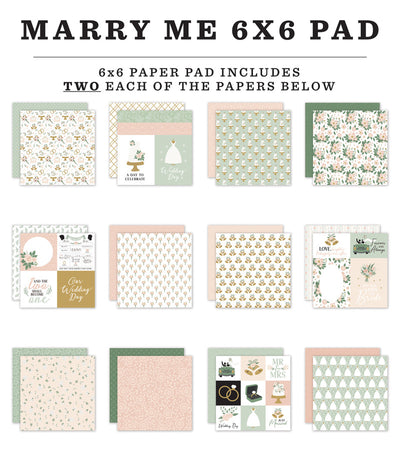 MARRY ME 6x6 Paper Pad - Echo Park