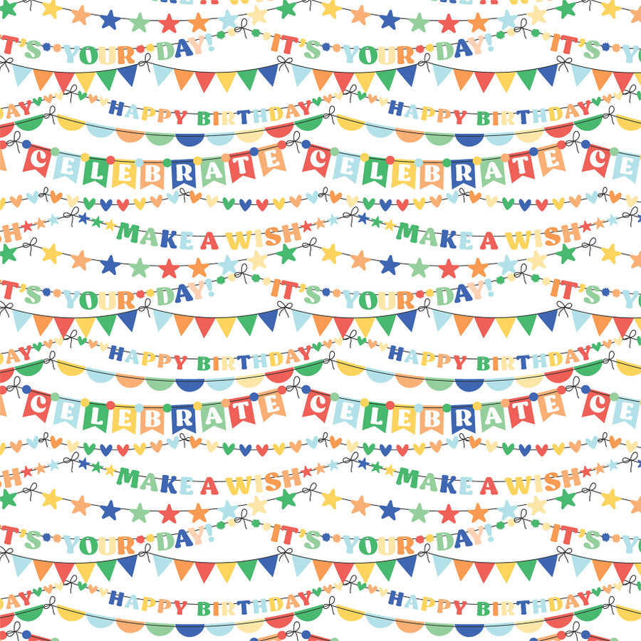 IT'S YOUR DAY BANNERS - 12x12 Double-Sided Patterned Paper - Echo Park