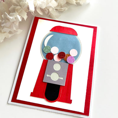 Handmade card featuring Encore Brushed Red Foil Cardstock
