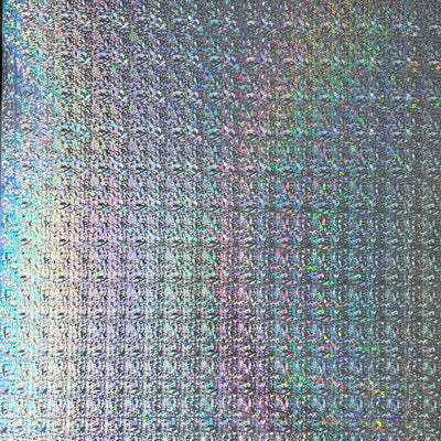Mosaic Holographic Cardstock - silver holographic cardstock with an overlapping triangles pattern that looks like a glass mosaic