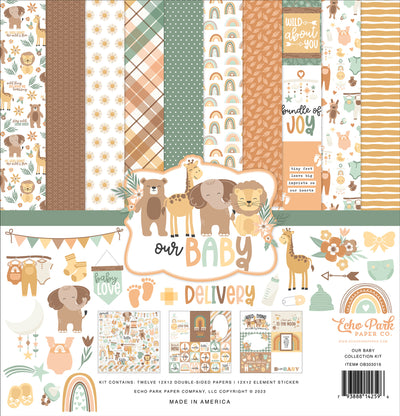Twelve 12x12 double-sided designer sheets with creative patterns featuring rainbows, zoo animals, shooting stars, and all the love for a baby boy or girl. Archival quality and acid-free.