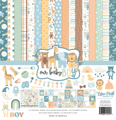 OUR BABY BOY 12x12 Collection Kit - Echo Park