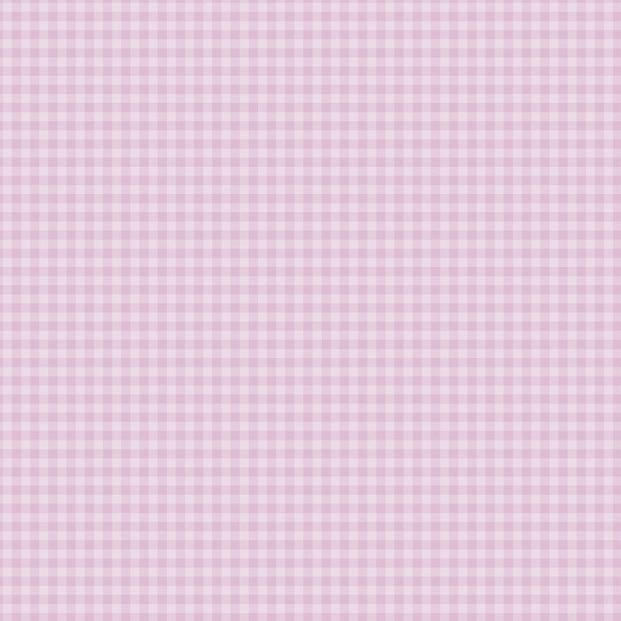 12x12 double-sided patterned paper. Side A - lavender-colored gingham pattern, Side B - lavender gingham with a smaller design set. Archival quality.