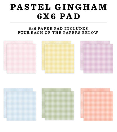 PASTEL GINGHAM 6x6 Paper Pad - Echo Park