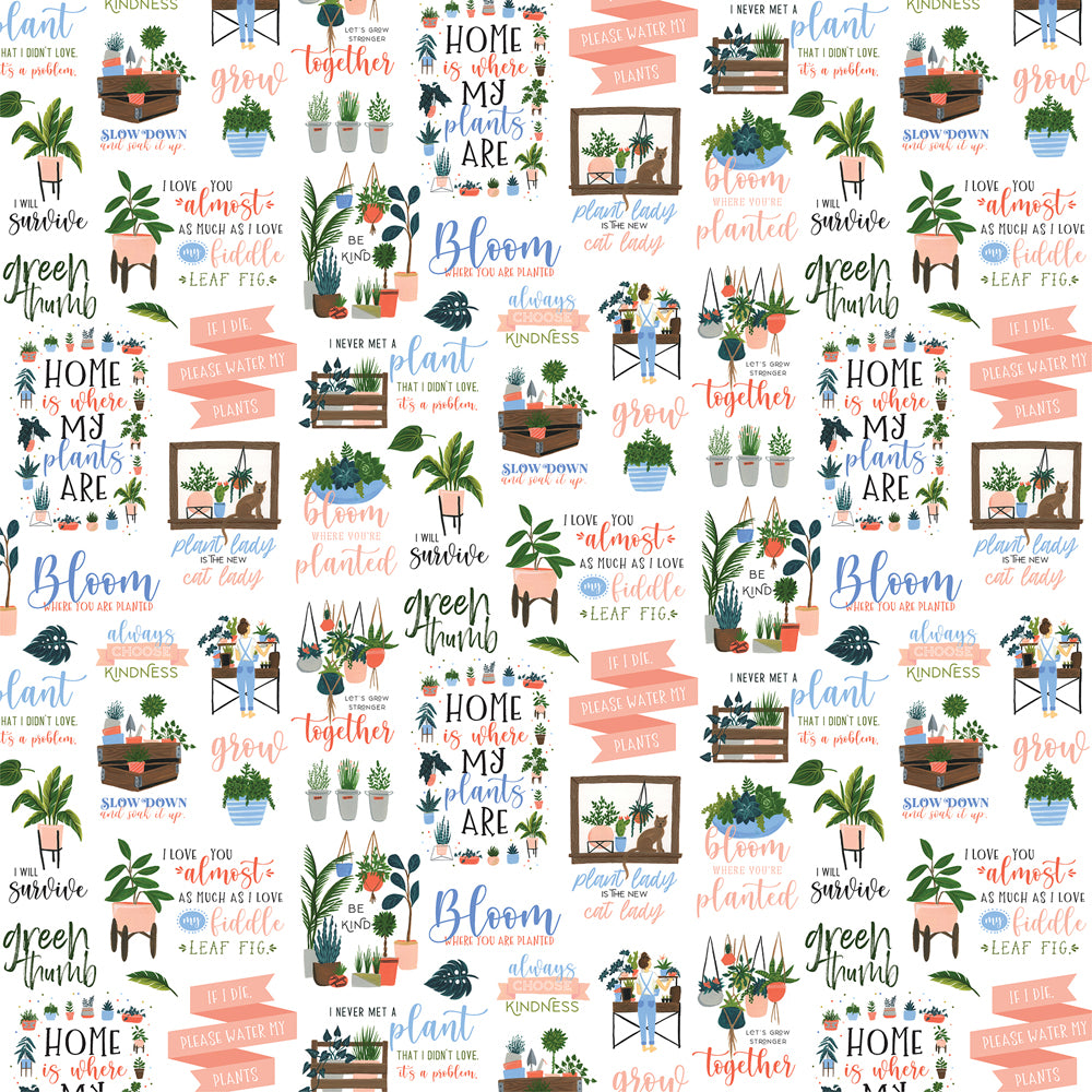 GREEN THUMB - 12x12 Double-Sided Patterned Paper - Echo Park