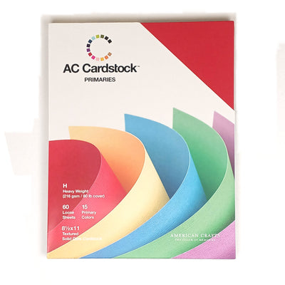 American Crafts Primaries Variety Pack - 8.5 x 11 inch cardstock