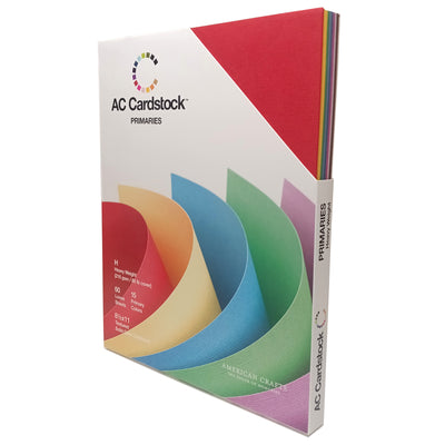 American Crafts Primaries Variety Pack - 8.5 x 11 inch cardstock