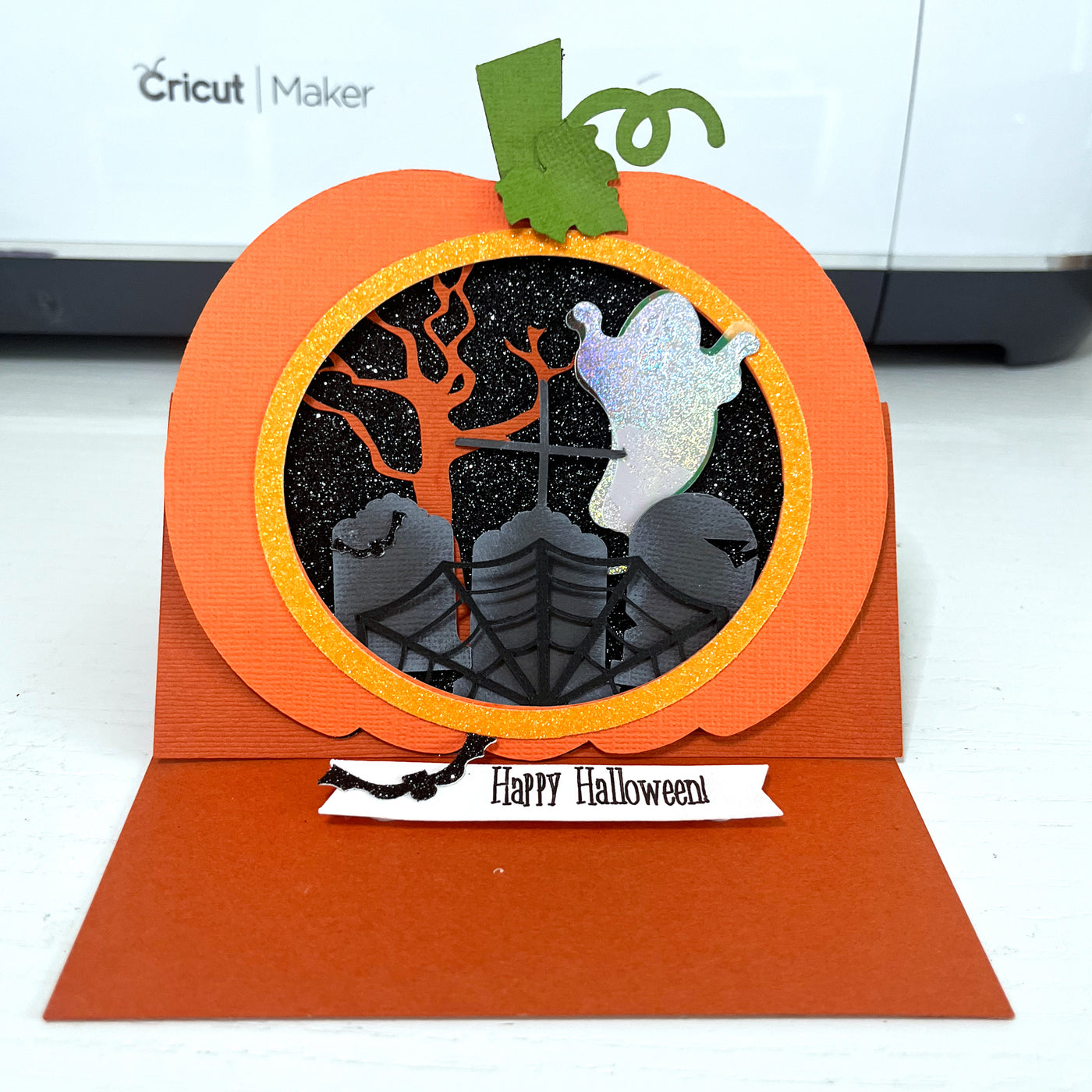 Handmade halloween card featuring Encore Cardstock