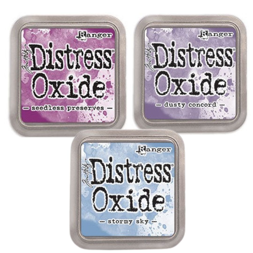 purple tim holtz distress inks for purple paper flowers