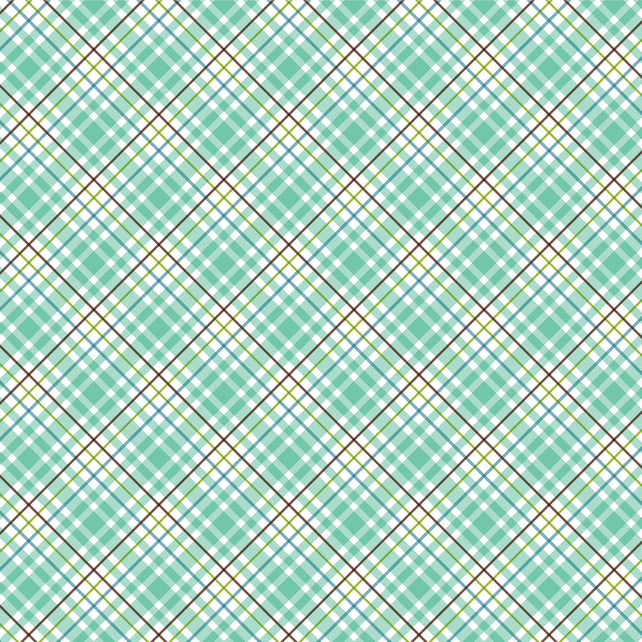 SWEET BOY PLAID - 12x12 Double-Sided Patterned Paper - Echo Park