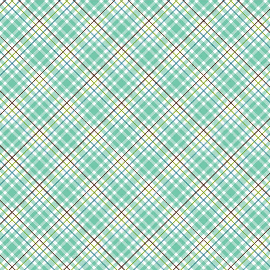 SWEET BOY PLAID - 12x12 Double-Sided Patterned Paper - Echo Park