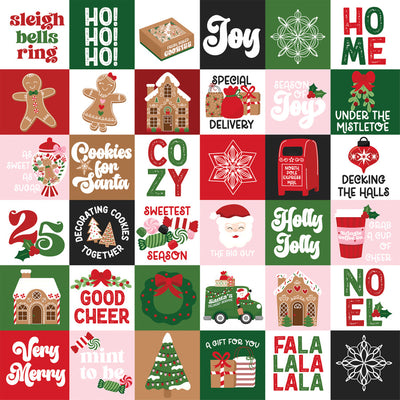 SANTA'S CHRISTMAS DELIVERY 2X2 JOURNALING CARDS - 12x12 Double-Sided Patterned Paper - Echo Park