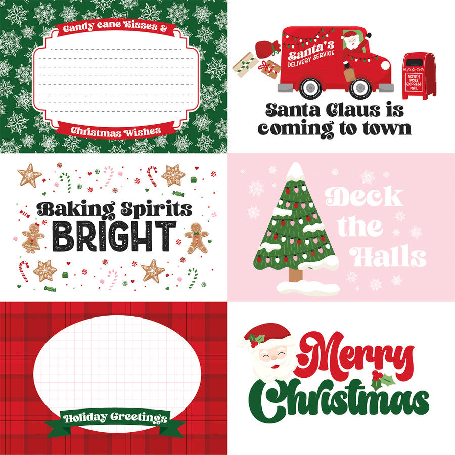 SANTA'S CHRISTMAS DELIVERY 6X4 JOURNALING CARDS - 12x12 Double-Sided Patterned Paper - Echo Park