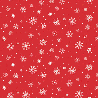 RED SNOWFLAKES - 12x12 Double-Sided Patterned Paper - Echo Park