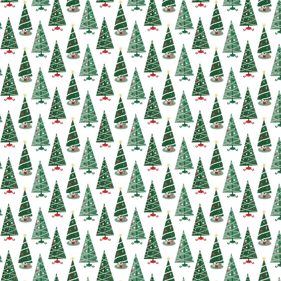 DECORATED TREES - 12x12 Double-Sided Patterned Paper - Echo Park