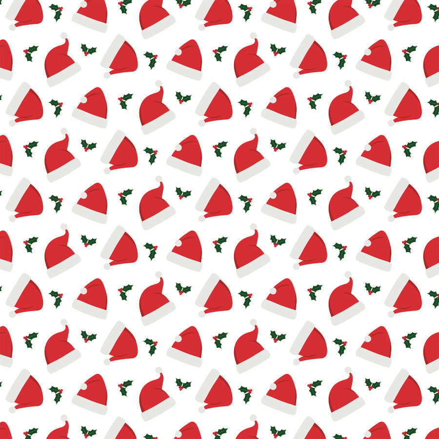 SANTA CLAUS HATS - 12x12 Double-Sided Patterned Paper - Echo Park