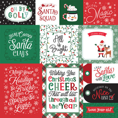 CHEER JOURNALING CARDS - 12x12 Double-Sided Patterned Paper - Echo Park