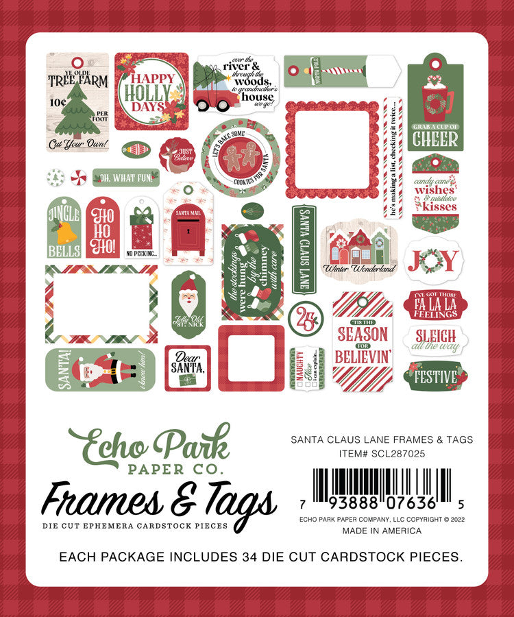 SANTA CLAUS LANE Frames & Tags - Echo Park