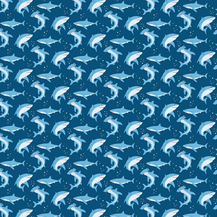 SHARK ATTACK - 12x12 Double-Sided Patterned Paper - Echo Park