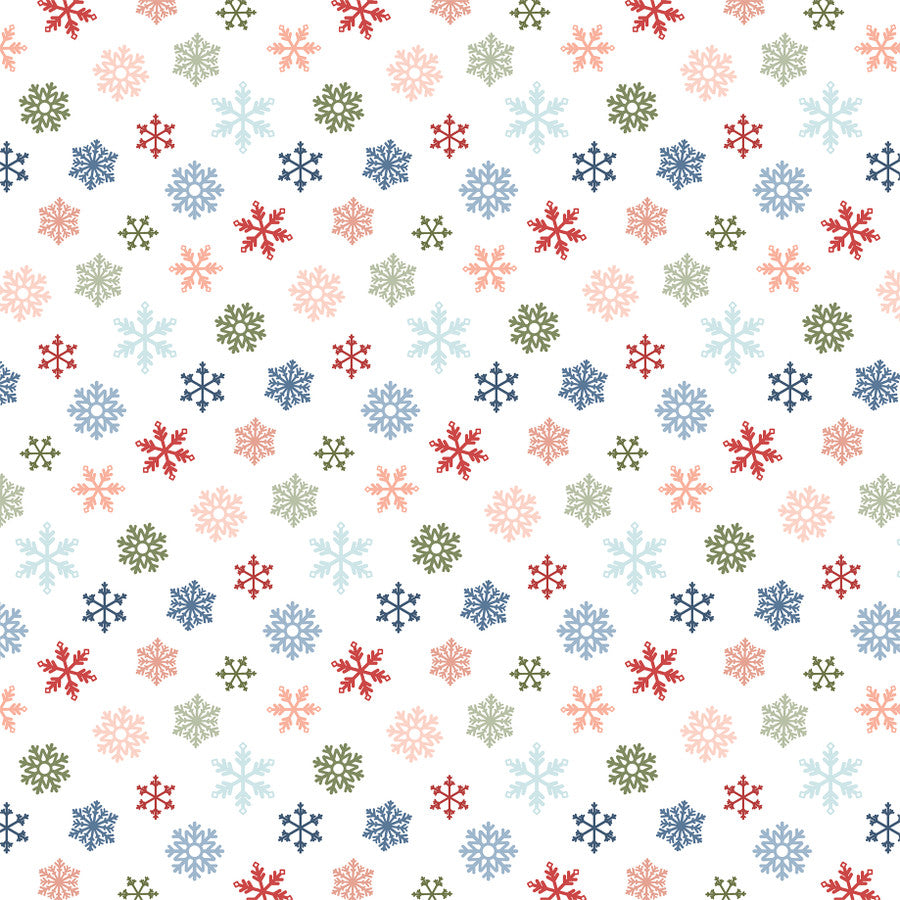 COLORFUL SNOWFLAKES - 12x12 Double-Sided Patterned Paper - Echo Park