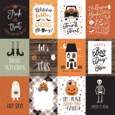 SPOOKY 3X4 JOURNALING CARDS - 12x12 Double-Sided Patterned Paper