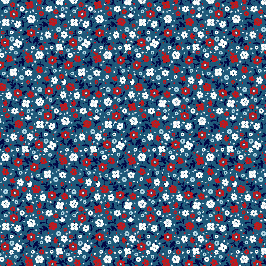 FLOWERS FOR THE FOURTH - 12x12 Double-Sided Patterned Paper - Echo Park