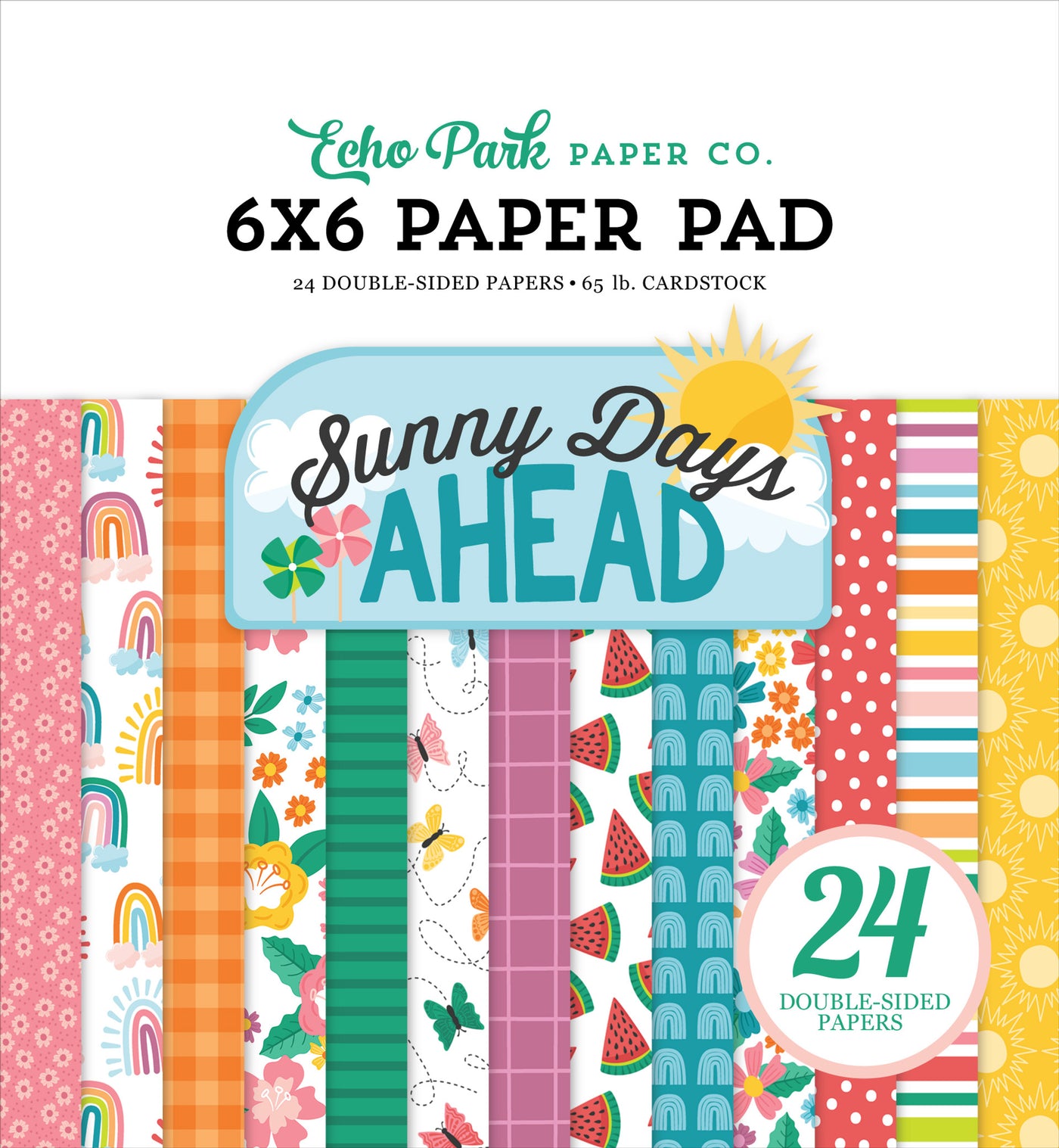 24 double-sided pages of summer themes in bright, fun colors. 6x6 pad is convenient to use for card making and other paper crafts.