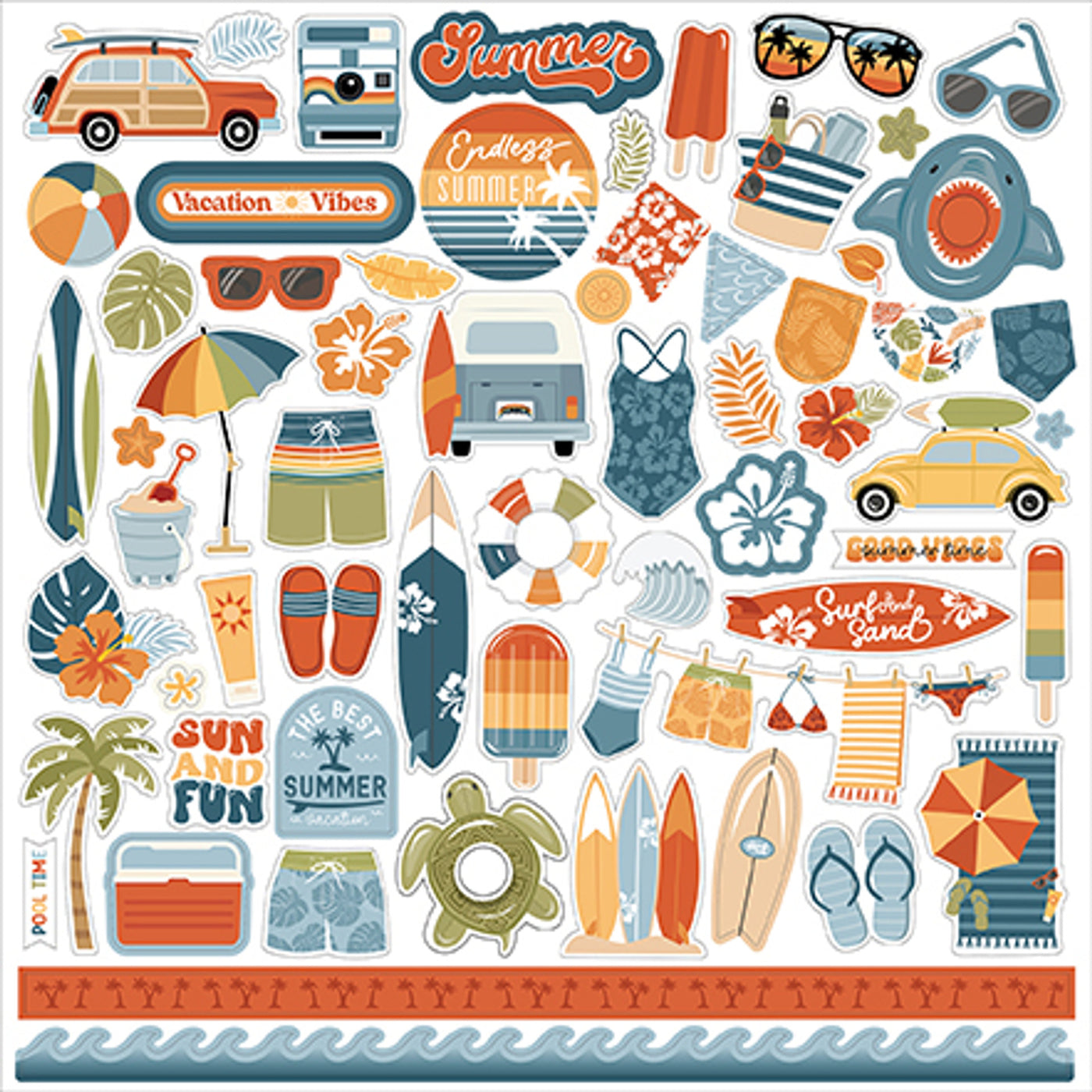 SUMMER VIBES 12x12 Collection Kit - Echo Park