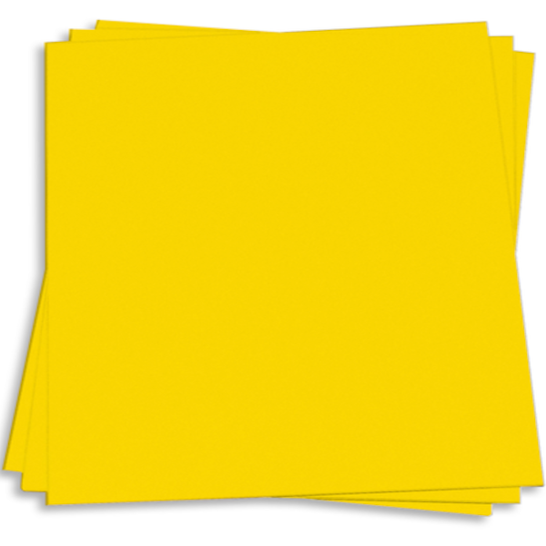 SOLAR YELLOW - sunny yellow 12x12 smooth cardstock - Neenah Astrobrights collection