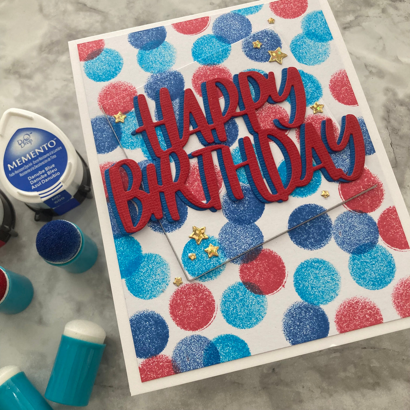 Creative Use for a Sponge Dauber on a Handmade Card