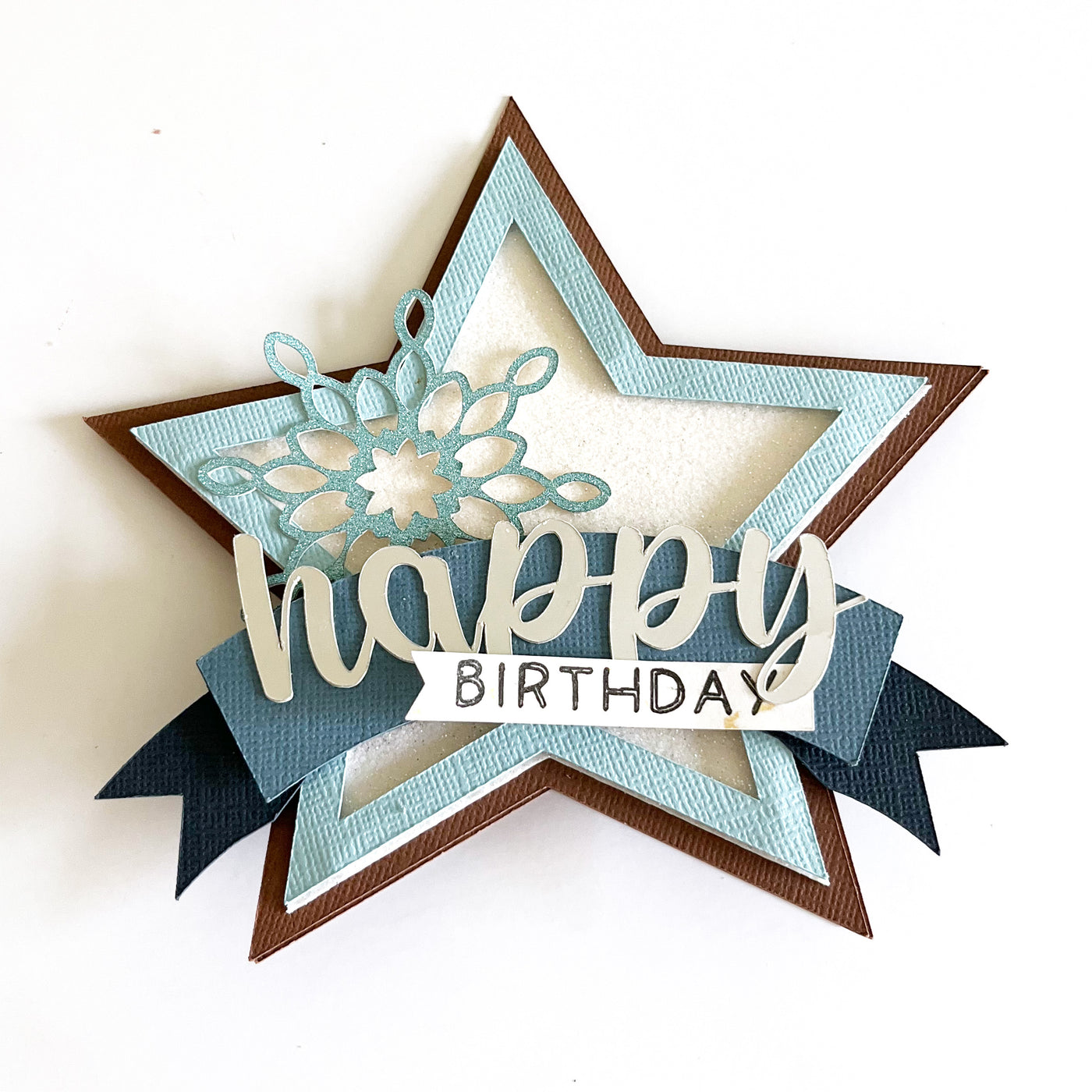 Handmade Star Shaped Card featuring Encore Paper Cardstock