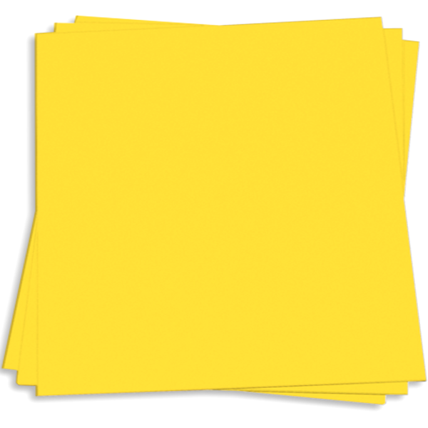 SUNBURST YELLOW - yellow 12x12 smooth cardstock - Neenah Astrobrights collection