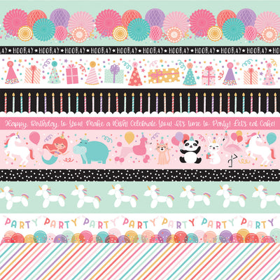 IT'S YOUR BIRTHDAY GIRL BORDERS - 12x12 Double-Sided Patterned Paper - Echo Park