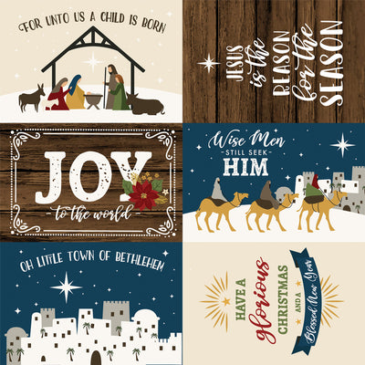THE FIRST NOEL 6X4 JOURNALING CARDS - 12x12 Double-Sided Patterned Paper - Echo Park