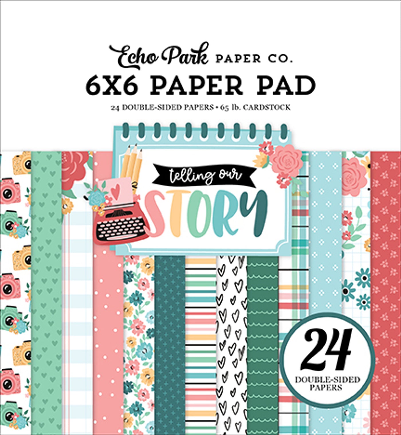 The 6x6 pad features cute designs and colors to celebrate your story! Fun for cards and papercrafts. Includes 24 double-sided pages.