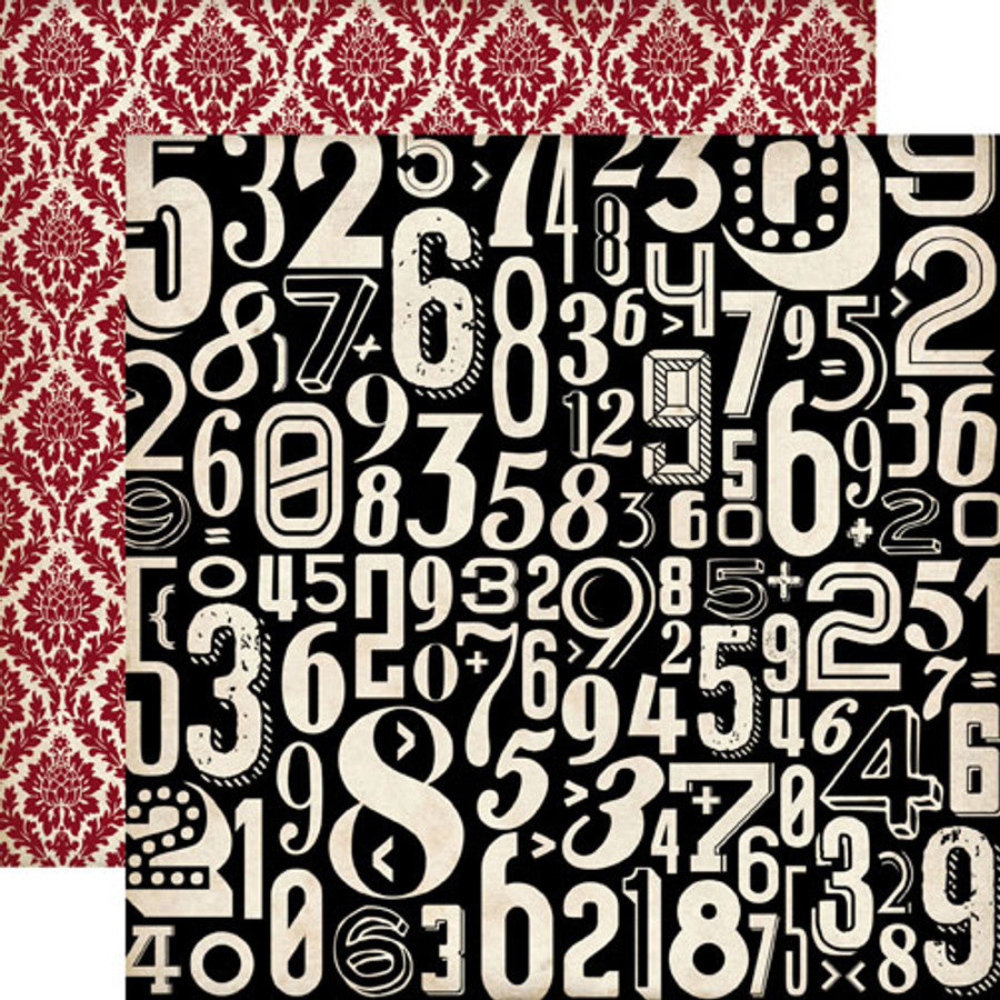 NUMBERS - 12x12 Double-Sided Patterned Paper - Echo Park
