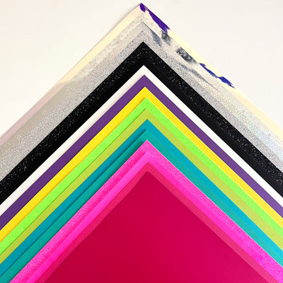 80's themed neon cardstock kit