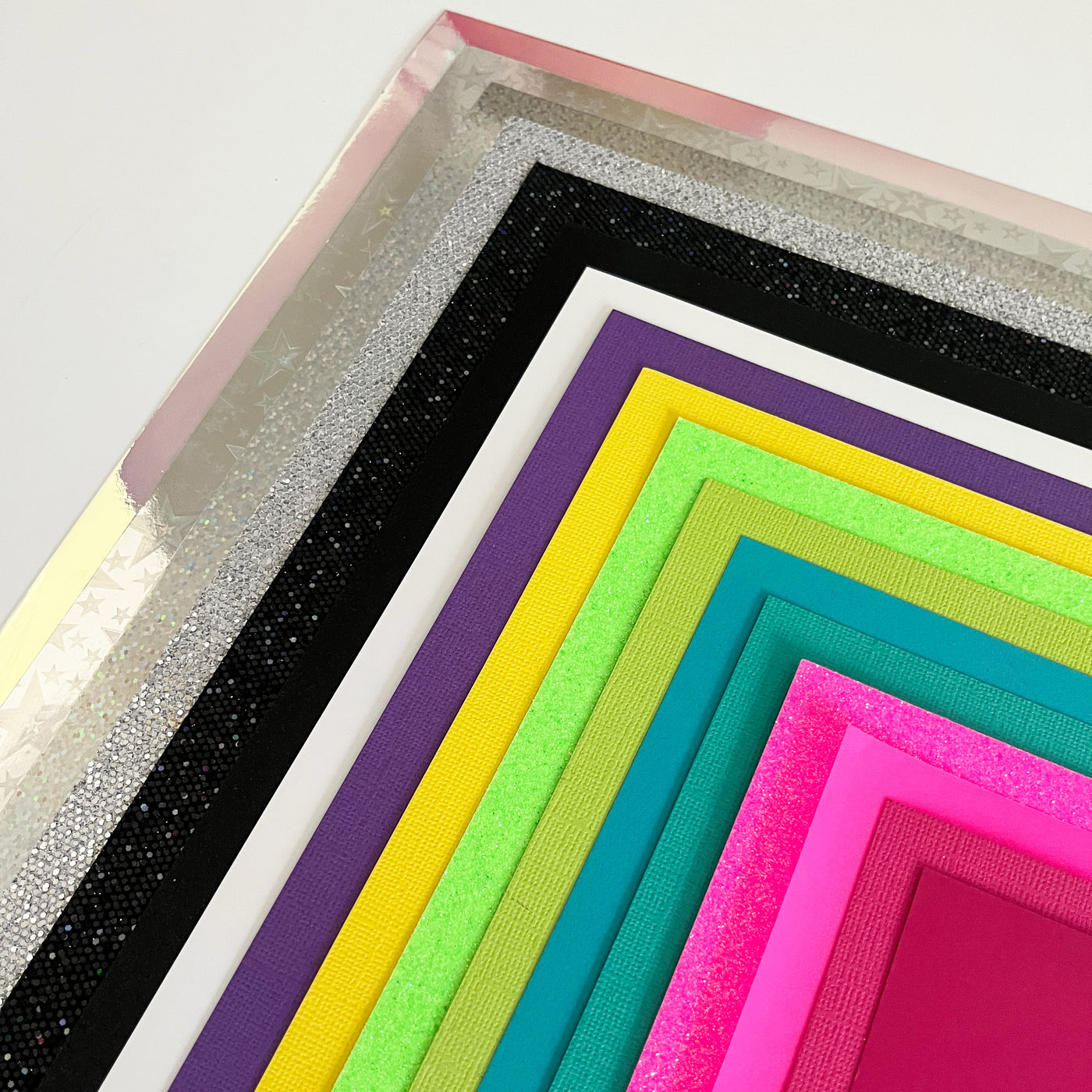 80's themed neon cardstock kit
