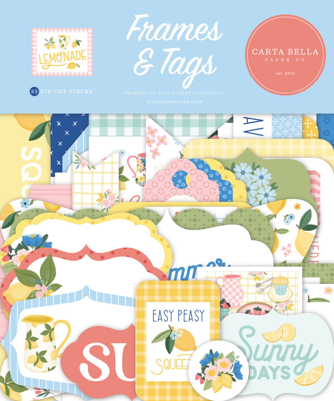 LEMONADE Frames & Tags - Carta Bella – The 12x12 Cardstock Shop