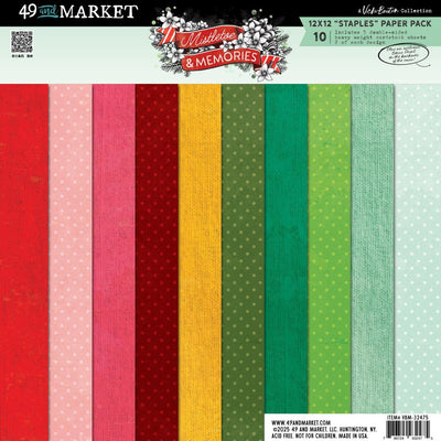 MISTLETOE AND MEMORIES STAPLES PAPER PACK 12X12 Collection Kit - 49 AND MARKET