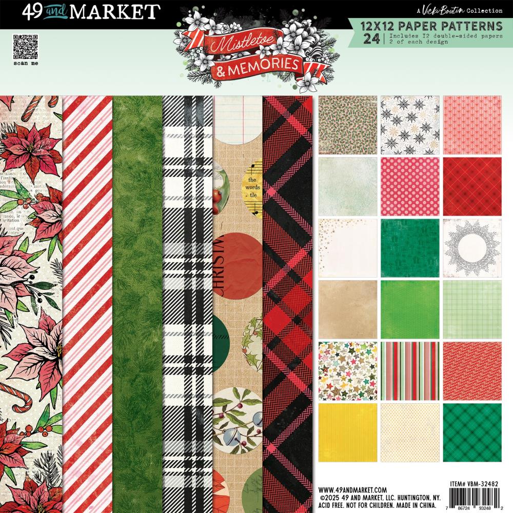 MISTLETOE AND MEMORIES 12X12 Paper Pad - 49 AND MARKET