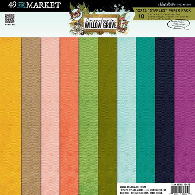 Set of 10 different colored papers with a brand label at the top.