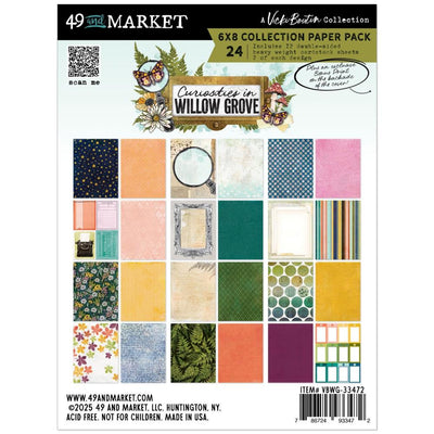 Collection of 6X8 paper with various designs and patterns.