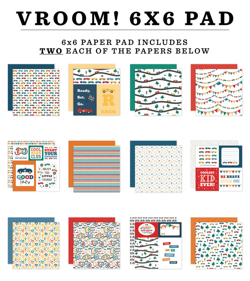VROOM! 6x6 Paper Pad - Echo Park