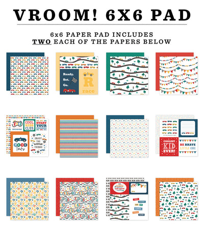 VROOM! 6x6 Paper Pad - Echo Park